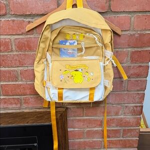 PomPomPurin Yellow and White Character Backpack